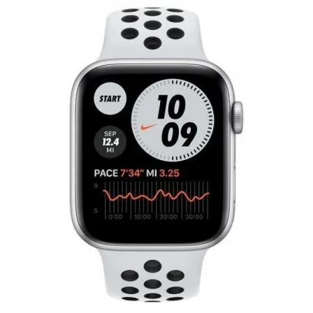 Apple Watch SE/ GPS/ 44mm/ Caja de Aluminio en Plata/ Correa Nike Deportiva Platino Puro y Negro Apple Watch SE/ GPS/ 44mm/ Caja de Aluminio en Plata/ Correa Nike Deportiva Platino Puro y Negro