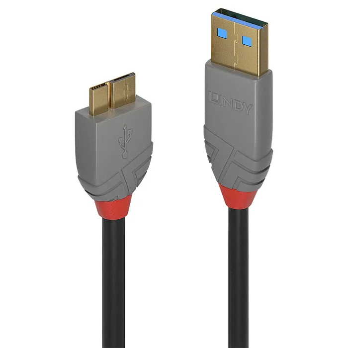 Lindy Cable USB 3.2 Gen 1 (3.1 Gen 1) USB-A a Micro-USB B 5 Gbit/s - 0.5 metros - Negro - Ref. 36765