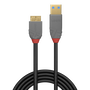 Lindy Cable USB 3.0 Tipo A a Micro B Anthra Line, Macho a Macho, 0.5 Metros