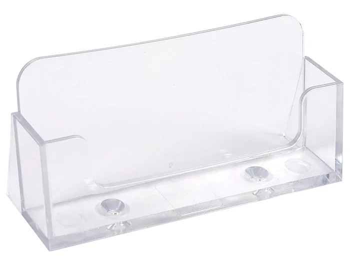 Exacompta Portatarjetas de visita metacrilato cristal transparente 34x102x47 mm