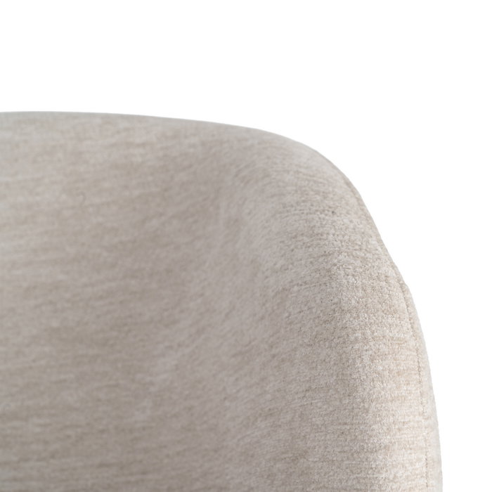Silla Beige Tejido-Metal Contract 56,50 X 56 X 74,50 cm (Set de 2)