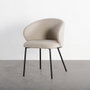 Silla Beige Tejido-Metal Contract 56,50 X 56 X 74,50 cm (Set de 2)