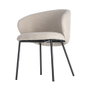 Silla Beige Tejido-Metal Contract 56,50 X 56 X 74,50 cm (Set de 2)