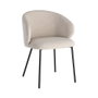 Silla Beige Tejido-Metal Contract 56,50 X 56 X 74,50 cm (Set de 2)