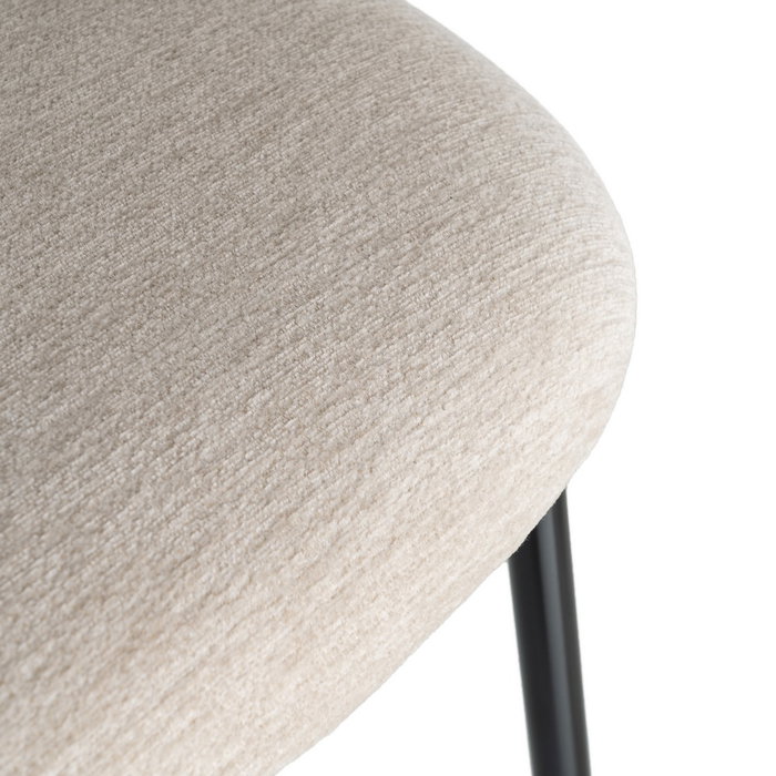 Silla Beige Tejido-Metal Contract 56,50 X 56 X 74,50 cm (Set de 2)