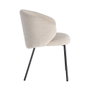 Silla Beige Tejido-Metal Contract 56,50 X 56 X 74,50 cm (Set de 2)