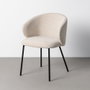 Silla Beige Tejido-Metal Contract 56,50 X 56 X 74,50 cm (Set de 2)
