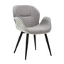 DKD Home Decor Silla PU Metal Gris Oscuro