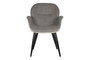 DKD Home Decor Silla PU Metal Gris Oscuro