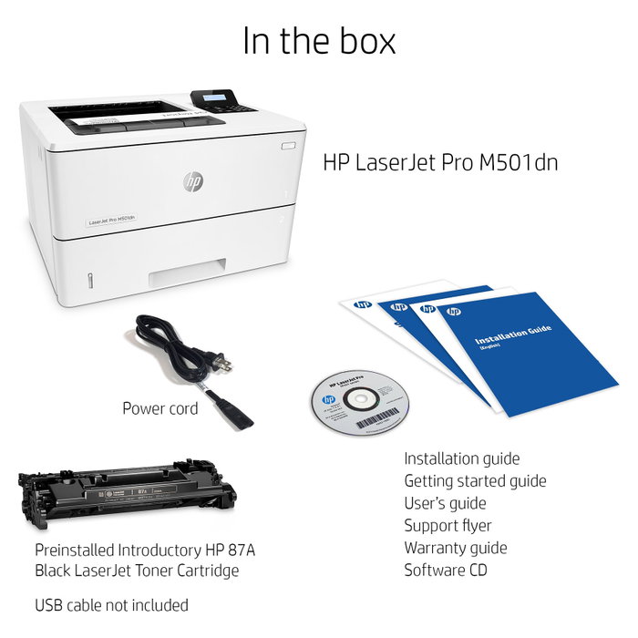HP LaserJet Pro M501dn Blanco y negro