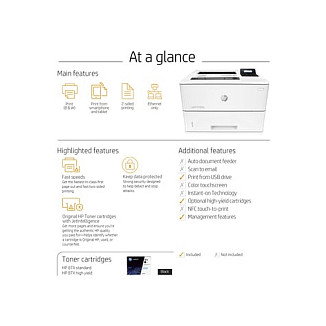 HP LaserJet Pro M501dn Blanco y negro