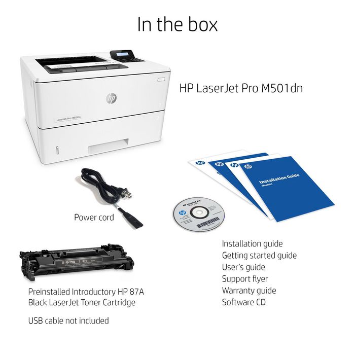 HP LaserJet Pro M501dn Blanco y negro