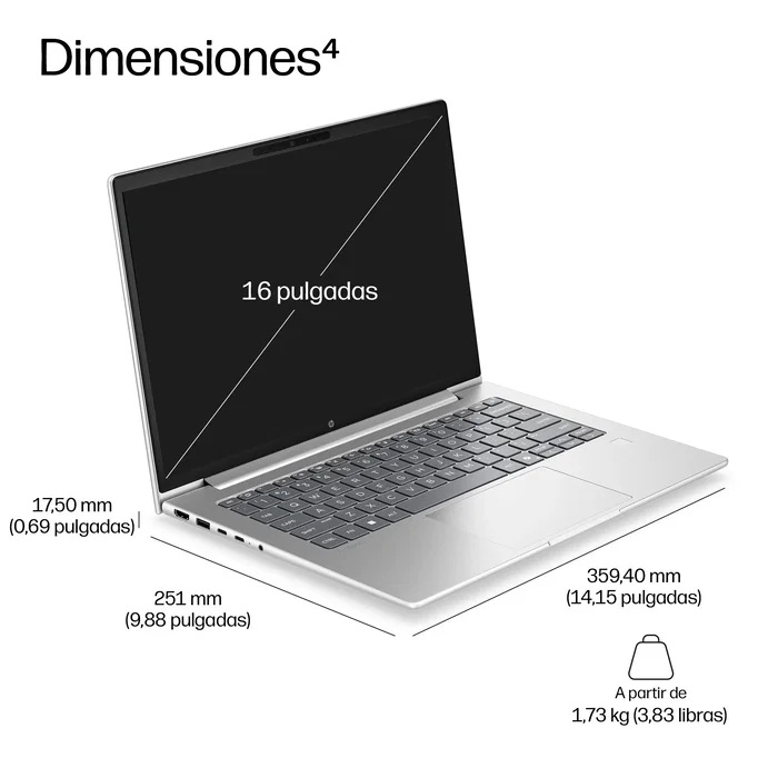HP ProBook 4 G2AH 16 R5-220 16GB 512GB W11P