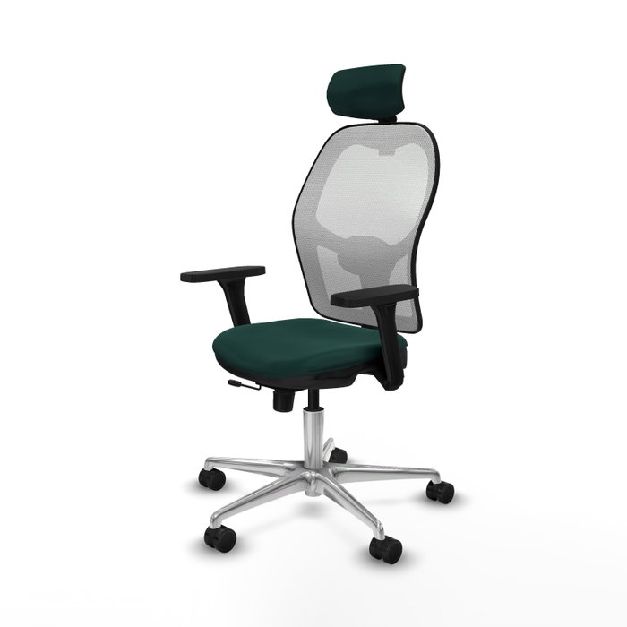 PIQUERAS Y CRESPO Silla de oficina Jorquera Sincro/Traslack Verde botella y Blanco PIQUERAS Y CRESPO Silla de oficina Jorquera Sincro/Traslack Verde botella y Blanco