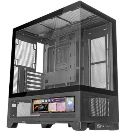 Mars Gaming Caja Gaming Semitorre MC-LCDX con Pantalla IPS 9.16' HDMI y Cristal Templado