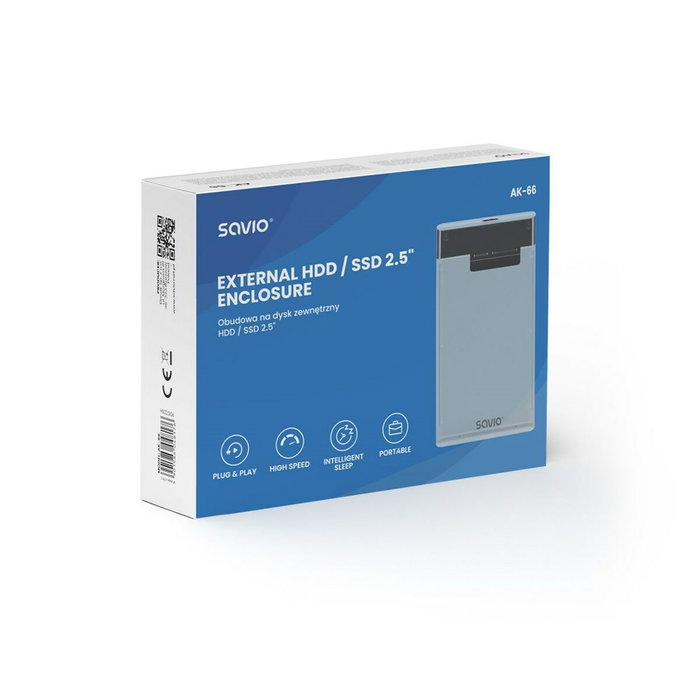SAVIO Carcasa de disco 2,5 pulg. AK-66 USB 3.0/2.0