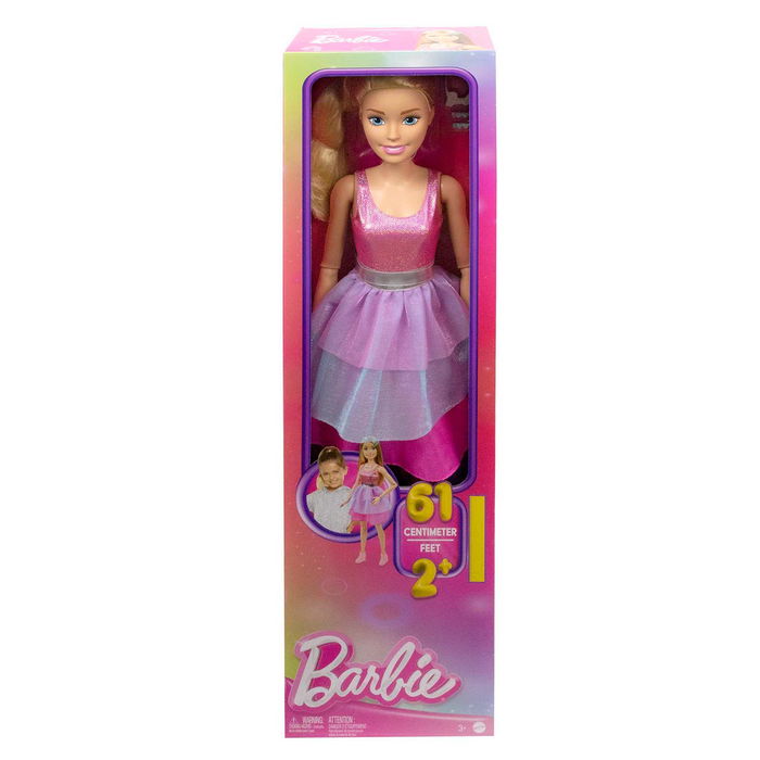 Barbie Muñeca 71 Cm Vestido Rosa Hjy02 Mattel