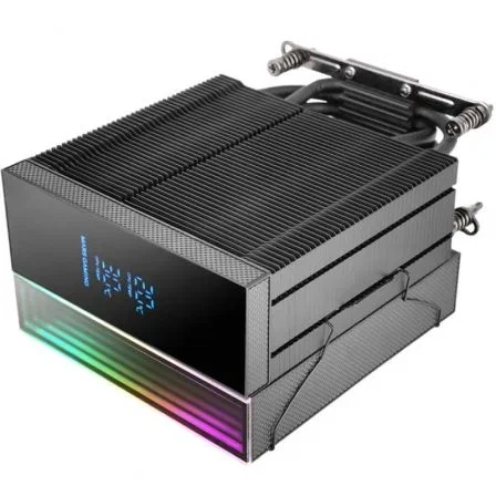 Mars Gaming MCPU-LCD Disipador CPU con Pantalla LCD, ARGB, 300W TDP, 6 Heatpipes, Ventilador 120mm PWM, Compatible Intel/AMD
