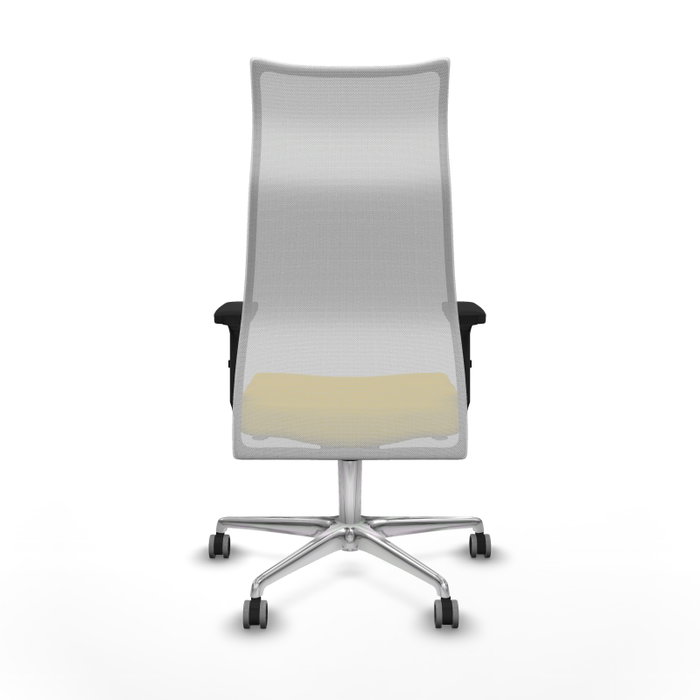 PIQUERAS Y CRESPO Sillón Albacete con mecanismo Sincro, Tela Amarillo y Malla Blanco PIQUERAS Y CRESPO Sillón Albacete con mecanismo Sincro, Tela Amarillo y Malla Blanco