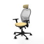PIQUERAS Y CRESPO Silla de oficina Jorquera con mecanismo Sincro, Crema y Blanco