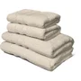Lovely Home Juego de 4 toallas 2 de 50x100 cm + 2 de ducha 70x140 cm Beige