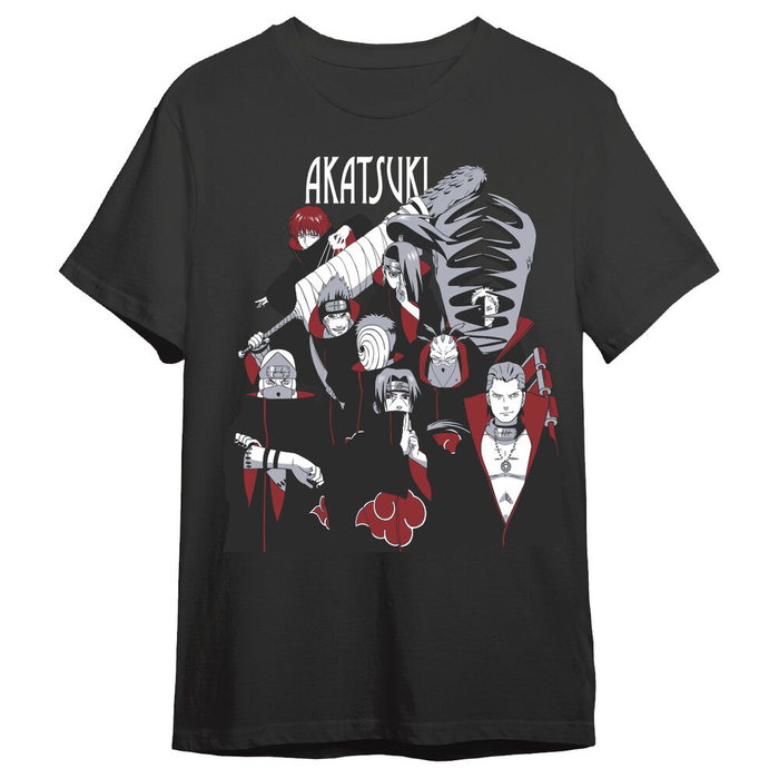 PIERROT Camiseta Naruto Shippuden Akatsuki Talla L para Adulto - 100% Algodón 165gr PIERROT Camiseta Naruto Shippuden Akatsuki Talla L para Adulto - 100% Algodón 165gr