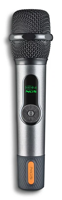 NGS Singer Star Duo - Pack de 2 Micrófonos Inalámbricos Profesionales para Karaoke, Negro, RF 2.4GHz, Hasta 30h Autonomía