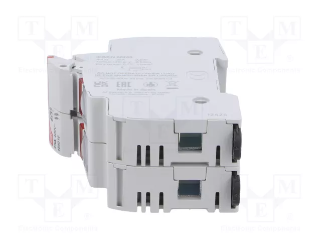 DF ELECTRIC Portafusibles PMX de 2 polos, 25A, 8x32mm para raíl DIN DF ELECTRIC Portafusibles PMX de 2 polos, 25A, 8x32mm para raíl DIN