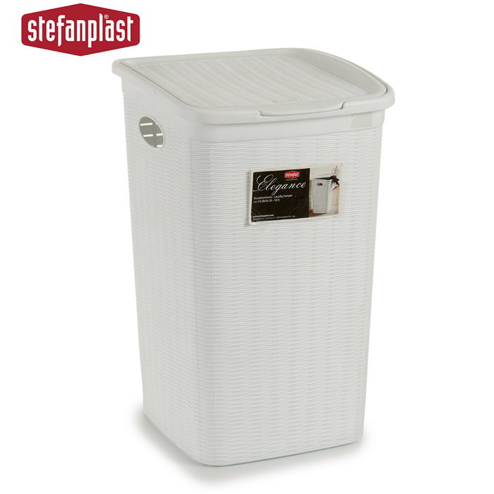 Stefanplast Pongotodo Elegance 50L Blanco 36x55x38cm (Set de 6)