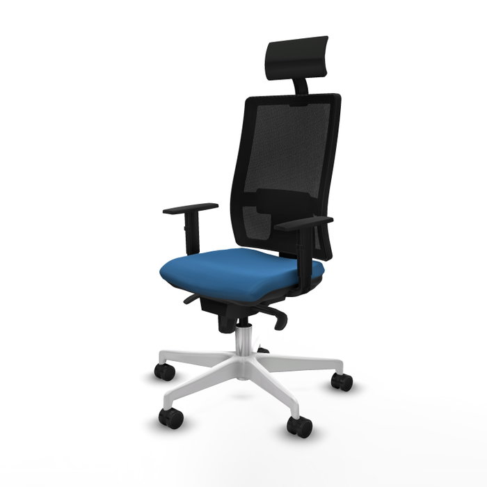 PIQUERAS Y CRESPO Silla de oficina Horna con mecanismo Sincro, Azul claro y Negro PIQUERAS Y CRESPO Silla de oficina Horna con mecanismo Sincro, Azul claro y Negro