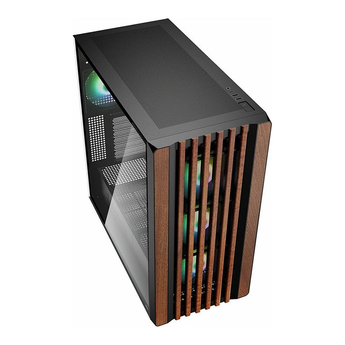 Sharkoon Rebel C70G RGB Black Torre Completa PC, Gabinete Negro con Madera, Vidrio Templado, USB Tipo-C, 4 Ventiladores RGB, ATX/microATX/Mini-ITX, Hasta 40 cm GPU, 360 mm Radiador Sharkoon Rebel C70G RGB Black Torre Completa PC, Gabinete Negro con Madera, Vidrio Templado, USB Tipo-C, 4 Ventiladores RGB, ATX/microATX/Mini-ITX, Hasta 40 cm GPU, 360 mm Radiador