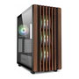Sharkoon Rebel C70G RGB Black Torre Completa PC, Gabinete Negro con Madera, Vidrio Templado, USB Tipo-C, 4 Ventiladores RGB, ATX/microATX/Mini-ITX, Hasta 40 cm GPU, 360 mm Radiador