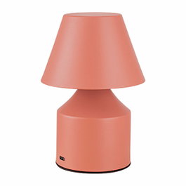 Fbright Lámpara de mesa metálica LED 3CCT recargable, Rosa