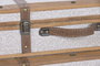 DKD Home Decor Baúl Alpino de Madera y Poliéster, Blanco y Marrón, Set de 2 Piezas (36 x 18 x 62 cm)