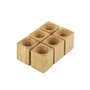 Leone Set 6 Palilleros Bambú 3,5x3,5x4,5 cm
