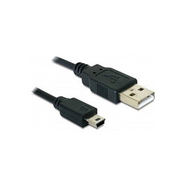 DeLOCK Cable USB 2.0 A a Mini USB B 5 Pines Macho/Macho, 0.7m, Negro