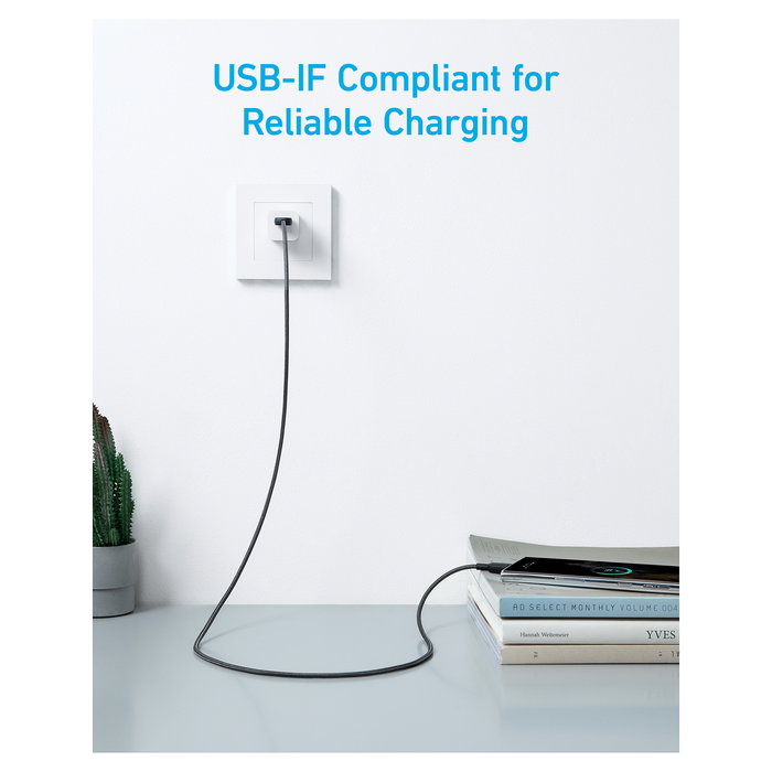 Anker 322 Cable USB-A a USB-C, 0.9 m, 45 W Carga Rápida, Transferencia 0.48 Gbit/s, Color Negro