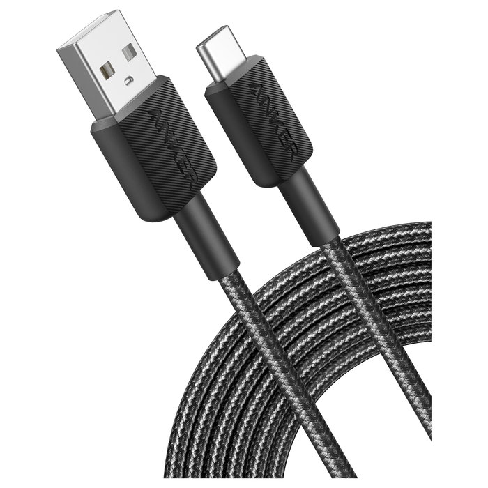 Anker 322 Cable USB-A a USB-C, 0.9 m, 45 W Carga Rápida, Transferencia 0.48 Gbit/s, Color Negro