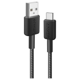 Anker 322 Cable USB-A a USB-C, 0.9 m, 45 W Carga Rápida, Transferencia 0.48 Gbit/s, Color Negro