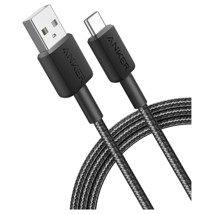 Anker 322 Cable USB-A a USB-C, 0.9 m, 45 W Carga Rápida, Transferencia 0.48 Gbit/s, Color Negro