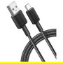 Anker 322 Cable USB-A a USB-C, 0.9 m, 45 W Carga Rápida, Transferencia 0.48 Gbit/s, Color Negro