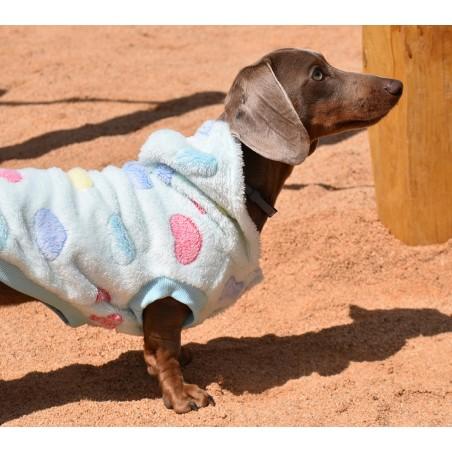 Nayeco Sudadera con Capucha DIDI 30cm Verde Agua con Corazones