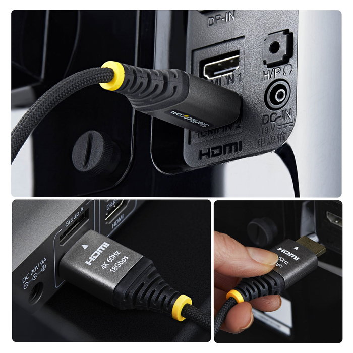 StarTech.com Cable HDMI Certificado Premium 3 m, 4K 60Hz, Negro/Plata StarTech.com Cable HDMI Certificado Premium 3 m, 4K 60Hz, Negro/Plata