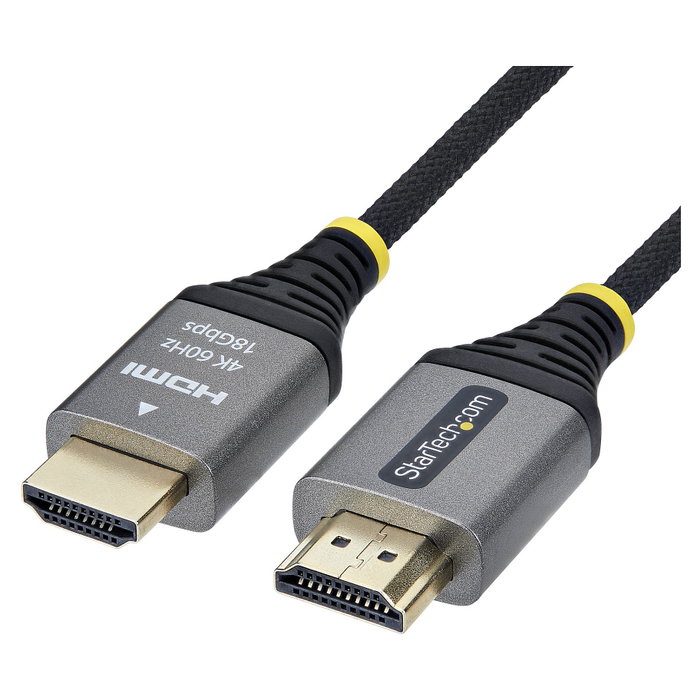 StarTech.com Cable HDMI Certificado Premium 3 m, 4K 60Hz, Negro/Plata StarTech.com Cable HDMI Certificado Premium 3 m, 4K 60Hz, Negro/Plata