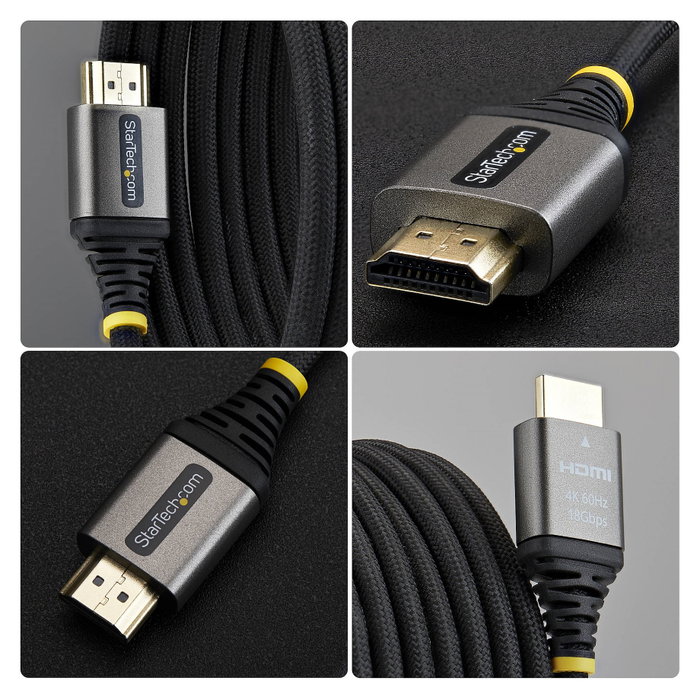 StarTech.com Cable HDMI Certificado Premium 3 m, 4K 60Hz, Negro/Plata StarTech.com Cable HDMI Certificado Premium 3 m, 4K 60Hz, Negro/Plata
