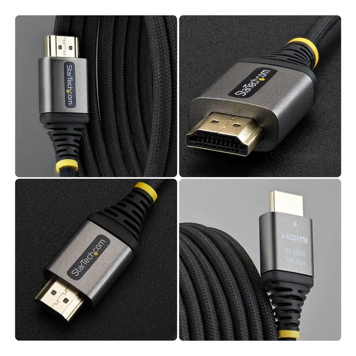 StarTech HDMI Certificado Premium de Alta Velocidad 3m 4K 60Hz Negro/Plata StarTech HDMI Certificado Premium de Alta Velocidad 3m 4K 60Hz Negro/Plata