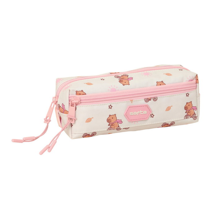 Safta Portatodo Triple Capibara con Goma Elástica 22cm