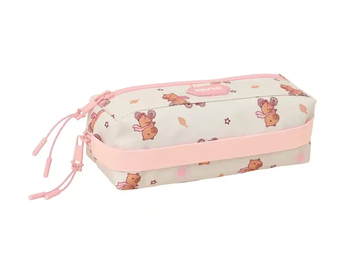 Safta Portatodo Triple Capibara con Goma Elástica 22cm