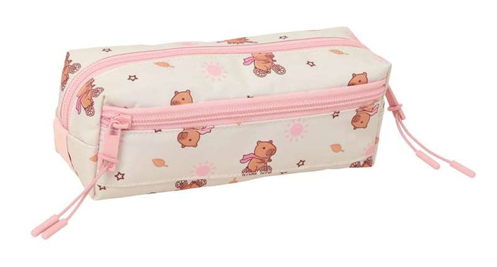 Safta Portatodo triple pequeño con goma elástica 22x8,5x6 cm