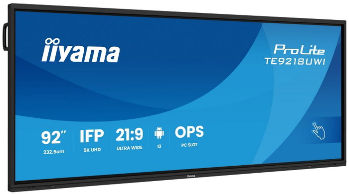 iiyama TE9218UWI-B1AG Pantalla táctil interactiva 91.5 pulg 5K Ultra HD
